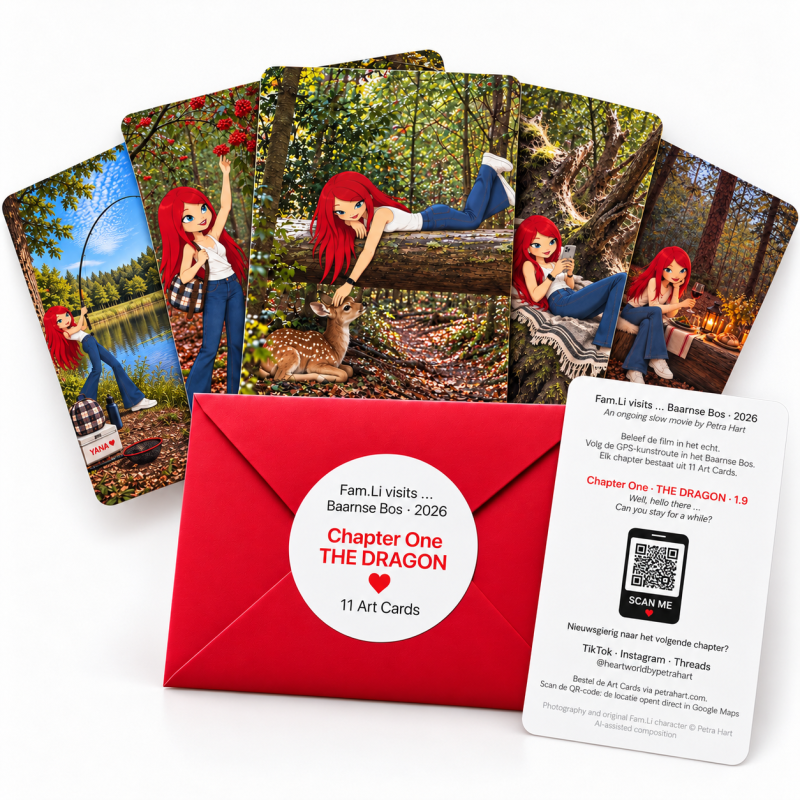 11 Art Cards · GPS-Kunstroute Baarnse Bos · Chapter One · THE DRAGON